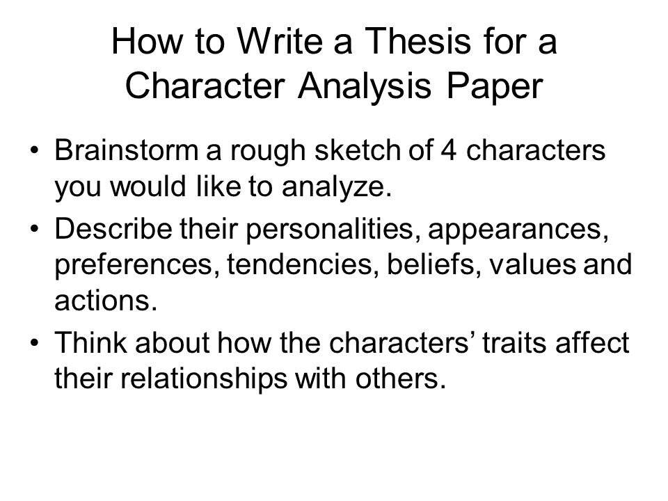 How can i write a thesis statement